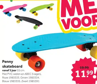 Intertoys Penny skateboard - roze aanbieding