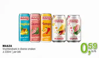 Amazing Oriëntal Maaza vruchtendrank in diverse smaken 330ml aanbieding