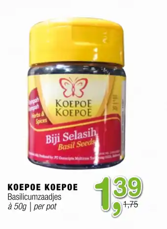 Amazing Oriëntal Koepoe koepoe basilicumzaadjes 50g aanbieding