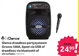 Intertoys iDance draadloos partysysteem groove 100A aanbieding