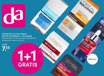 DA L'Oreal Paris en Men Expert Gezichtsreiniging en -verzorging aanbieding