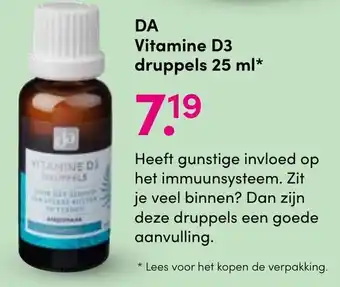 DA DA Vitamine D3 druppels 25ml aanbieding