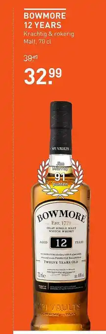 Gall & Gall Bowmore 12 Years 70cl aanbieding