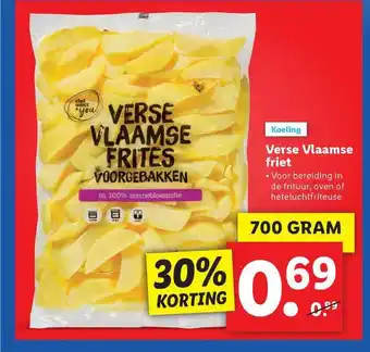 Lidl Verse vlaamse friet aanbieding