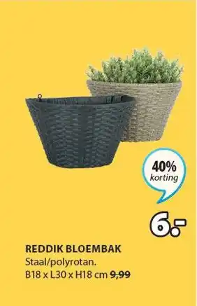 Jysk REDDIK BLOEMBAK aanbieding