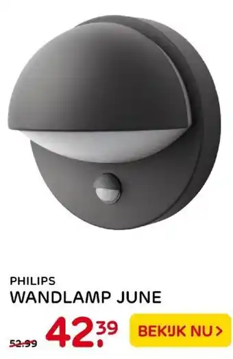 Praxis Philips Wandlamp June aanbieding