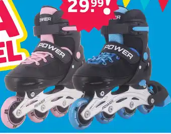 Intertoys Inline skates power - maat 30-33 - roze aanbieding