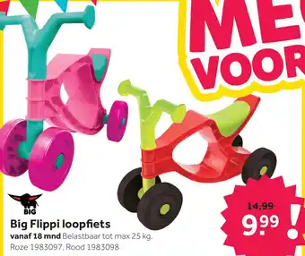 Intertoys Big flippi loopfiets - roze/turqouise aanbieding