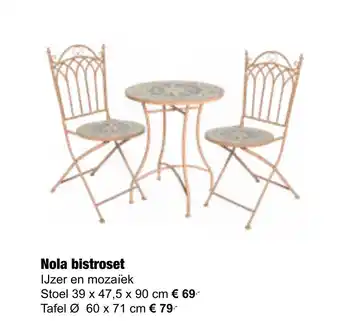 Tuincentrum De Boet Nola bistroset aanbieding