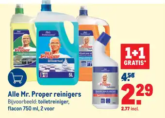 Makro Alle Mr. proper reinigers 750 ml aanbieding