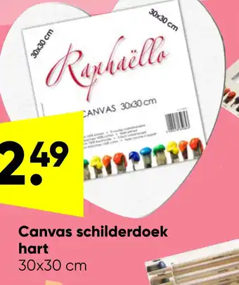 Big Bazar Canvas schilderdoek hart aanbieding