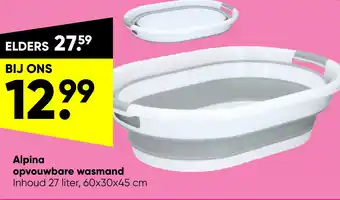 Big Bazar Alpina opvouwbare wasmand aanbieding