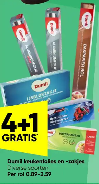 Big Bazar Dumil keukenfolies en -zakjes aanbieding