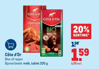 Makro Côte d'or 200 g aanbieding