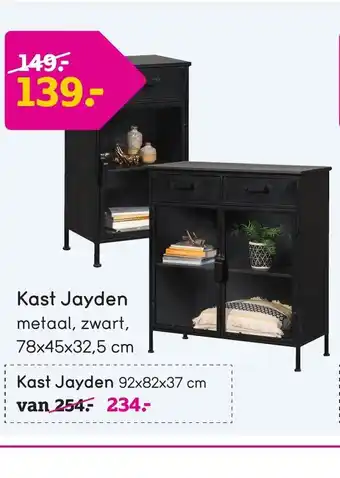 Leen Bakker Kast Jayden 78*45*32.5 cm aanbieding