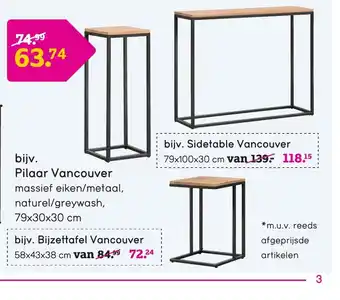 Leen Bakker Pilaar Vancouver 79x30x30 cm aanbieding