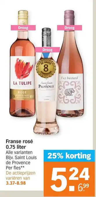 Albert Heijn Franse Rose 750ml aanbieding