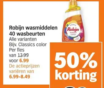 Albert Heijn Robijn Wasmiddel aanbieding