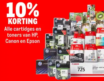 Makro Alle cartidges en toners van HP, canon en epson aanbieding