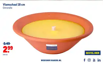 Makro Vlamschaal 18 cm aanbieding