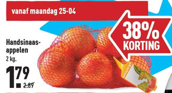 ALDI Handsinaas- appelen aanbieding