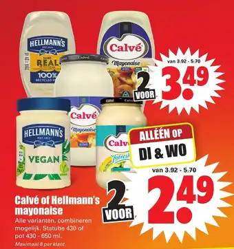 Dirk Calve en Hellmann's mayonaise 2st aanbieding