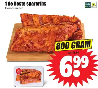 Dirk 1 de Beste spareribs 800 gr aanbieding