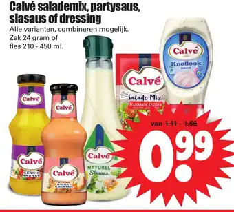 Dirk Calve Salademix, partysaus, slasays of dressing aanbieding