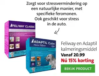 Intratuin Feliway en Adaptil kalmeringsmiddel aanbieding