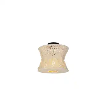 Lampenlicht.nl Oosterse plafondlamp grijs 30 cm - Leonard aanbieding