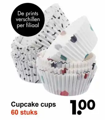 Wibra Cupcake cups 60 stuks aanbieding