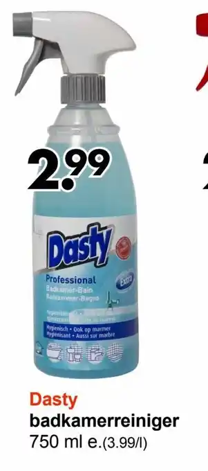 Wibra Dasty badkamerreiniger 750ml aanbieding