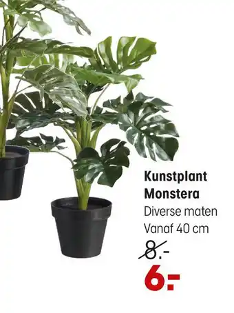 Kwantum Kunstplant Monstera 40cm aanbieding