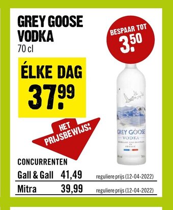 Dirck 3 Grey Goose Vodka 70 cl aanbieding