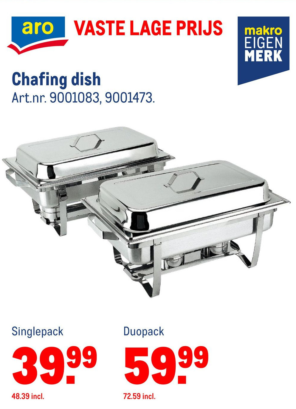 Chafing dish aanbieding bij Makro