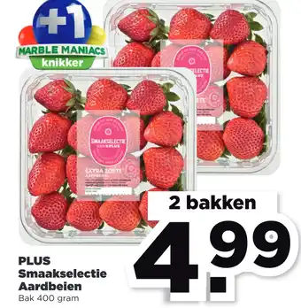 PLUS PLUS Smaakselectie Aardbeien 400g aanbieding