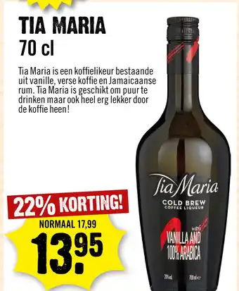 Dirck 3 Tia maria  70 cl aanbieding