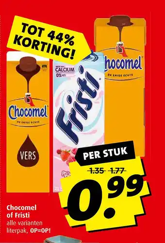 Boni Chocomel of Fristi aanbieding