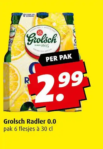 Boni Grolsch Radler 0.0 aanbieding