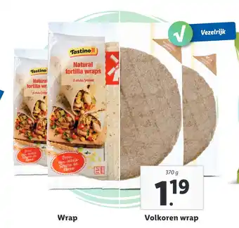 Lidl Volkoren wrap aanbieding