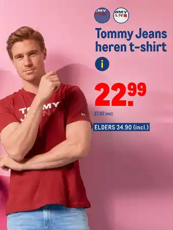 Makro Tommy Jeans heren t-shirt aanbieding