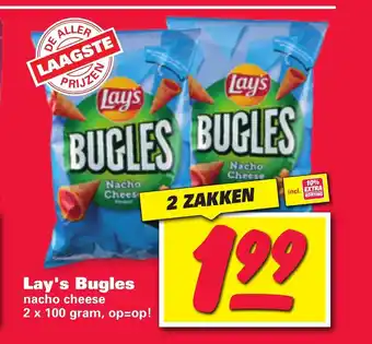 Nettorama Lay's Bugles 2 zakken aanbieding