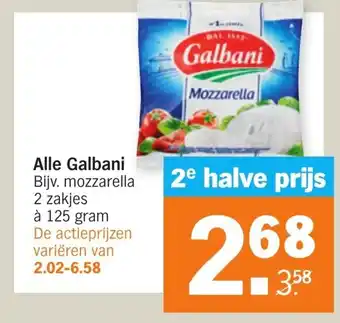 Albert Heijn Alle galbani 125g aanbieding