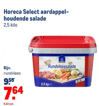 Makro Horeca Select aardappelhoudende salade aanbieding