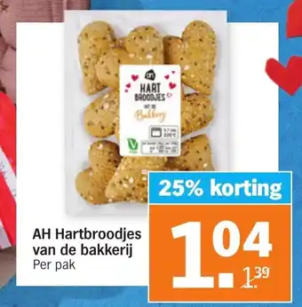 Albert Heijn Hartbroodjes van de bakkerij aanbieding