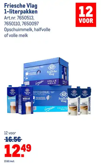 Makro Friesche Vlag 1-literpakken aanbieding