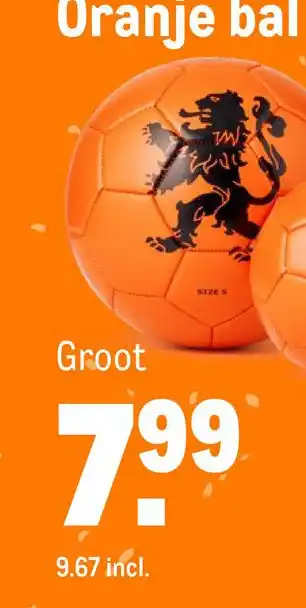 Makro Oranje bal aanbieding