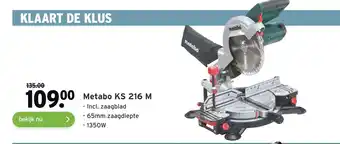 GAMMA Metabo KS 216 M aanbieding