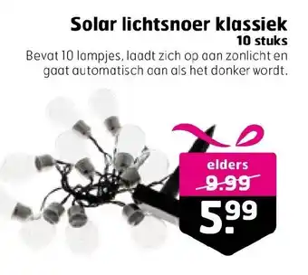 Trekpleister Solar lichtsnoer klassiek aanbieding