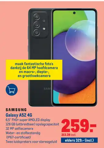 Makro SAMSUNG Galaxy A52 4G aanbieding